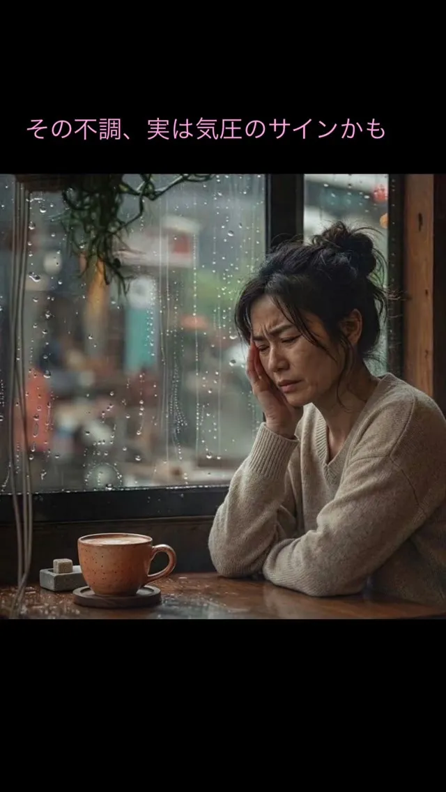 本日は、気圧が変わると、頭痛・だるさ・肩こりが悪化する、その...